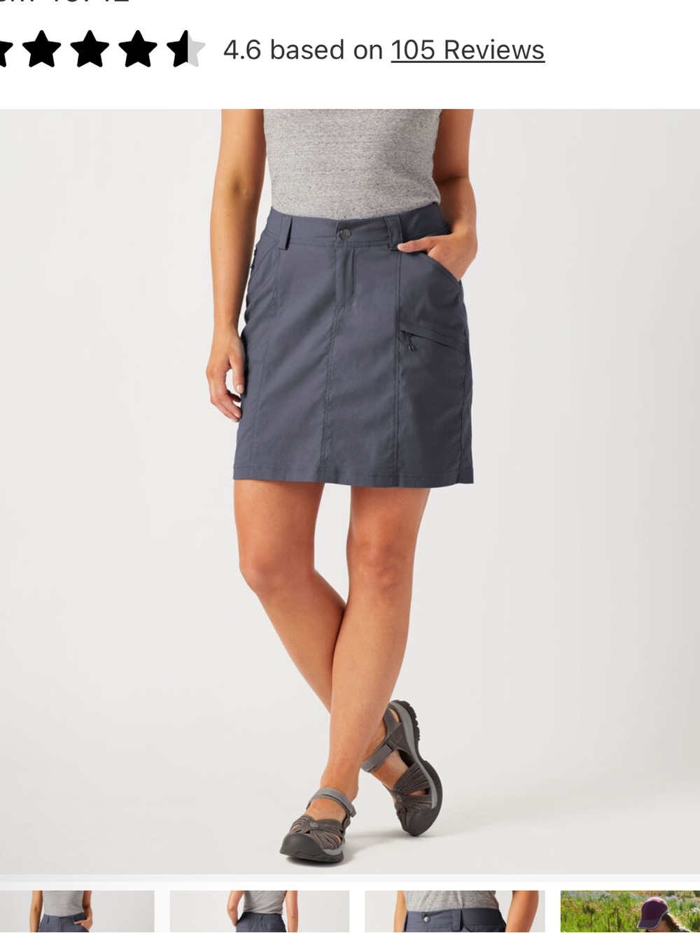 DULUTH TRADING CO. Women's EUC Dry On The Fly Skort in Navy | Size 14